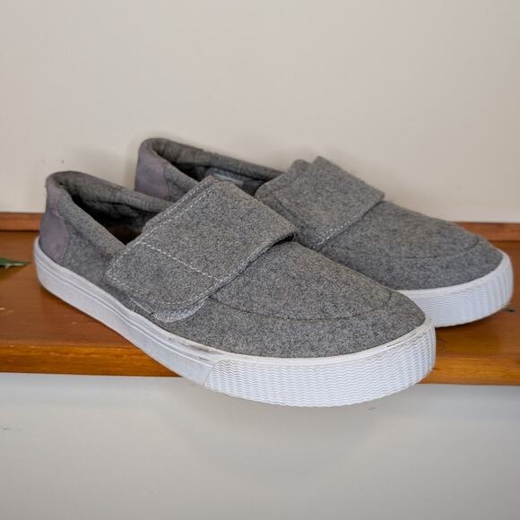 Toms Altaire Grey Wool Slip on Sneakers Size 11 - Picture 2 of 6